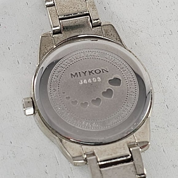 Miykon Ladies Watch Blue Silver Rhinestones J4493 - Picture 8 of 9